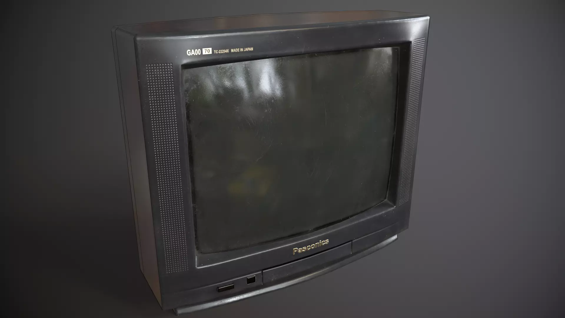 TV Retro 90s Low-poly 3D model_0