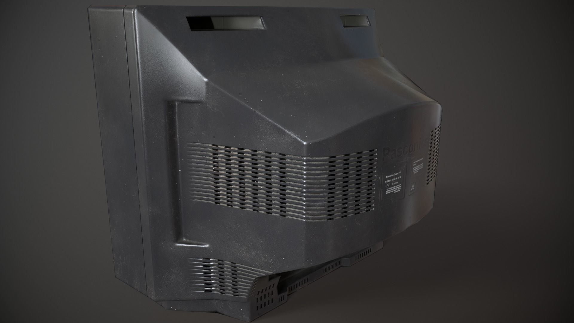 TV Retro 90s Low-poly 3D model_6