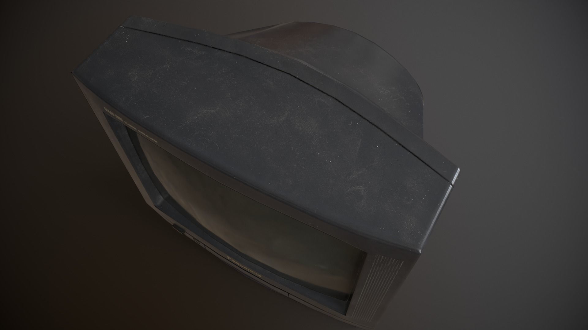 TV Retro 90s Low-poly 3D model_4