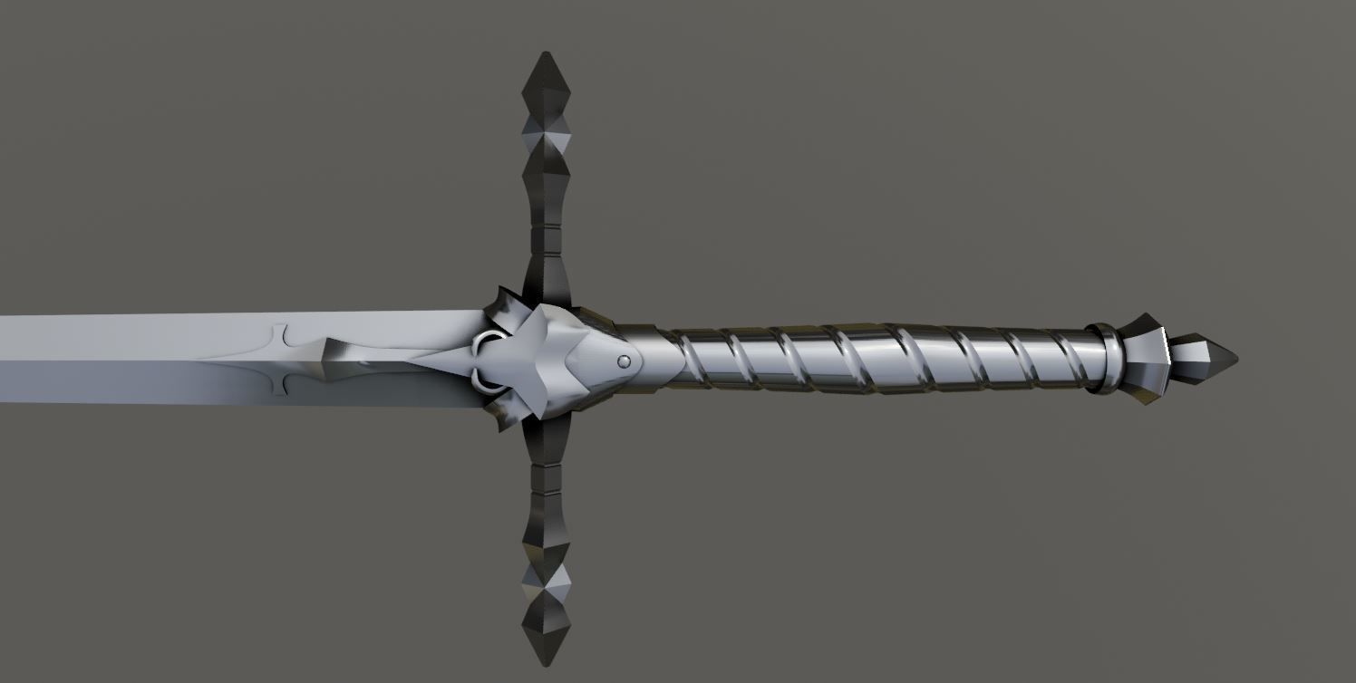 Netflix Castlevania Alucards Heirloom Sword 3D print model_2