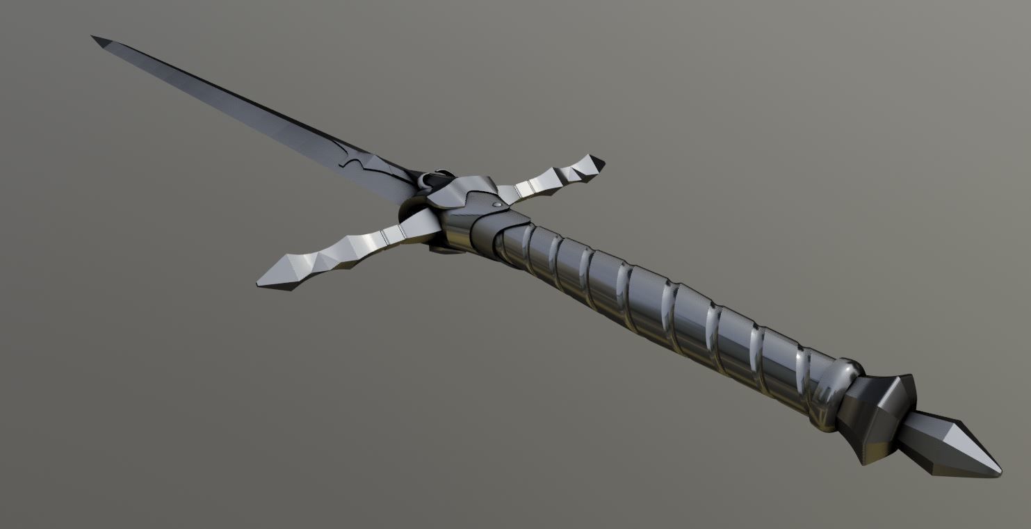 Netflix Castlevania Alucards Heirloom Sword 3D print model_1