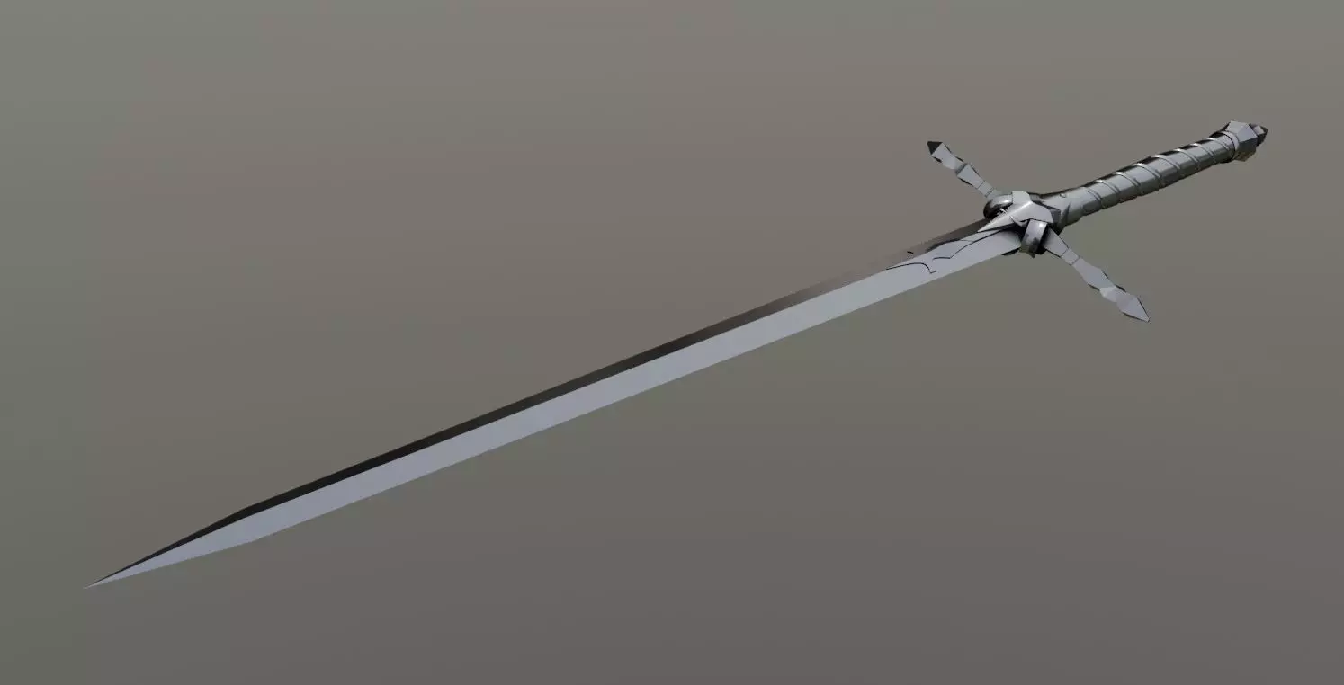 Netflix Castlevania Alucards Heirloom Sword 3D print model_0