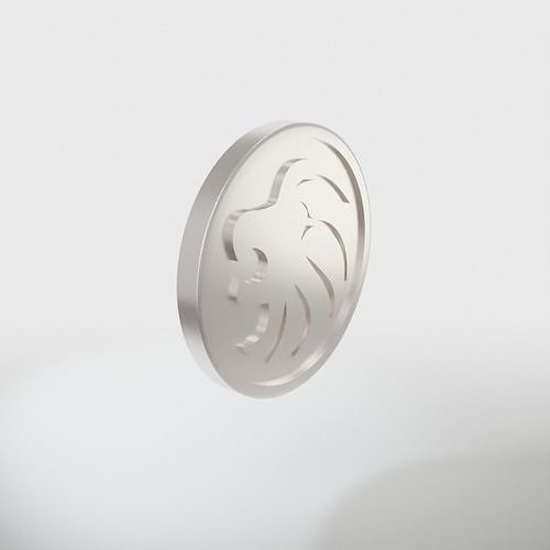 LEO Zodiac sign coin 3D print model