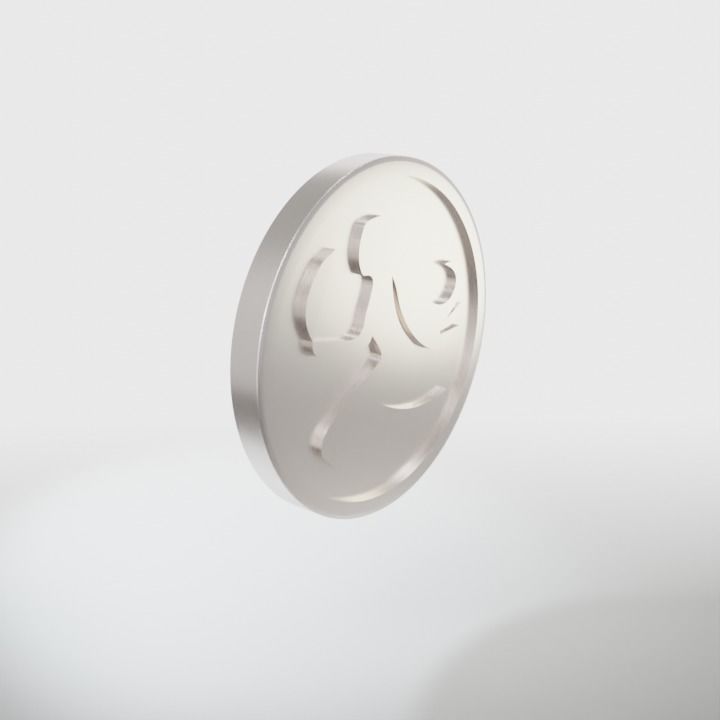 Zodiac signs coins 3D Model Collection_15