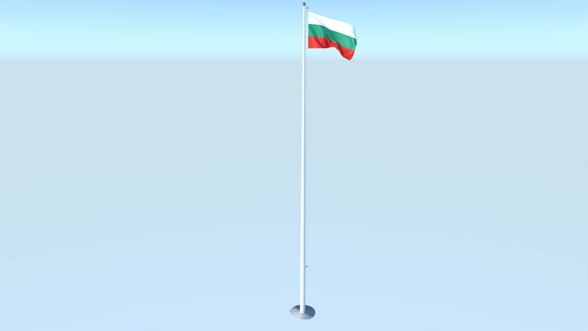 Animated Flag of Bulgaria Low-poly 3D model_5