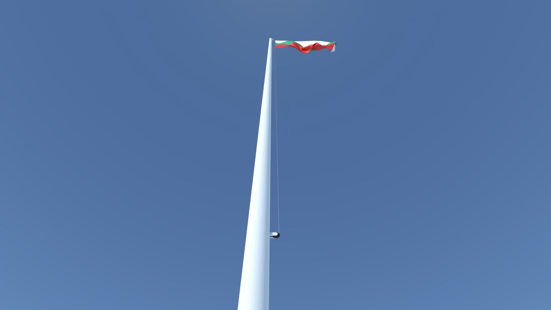 Animated Flag of Bulgaria Low-poly 3D model_4