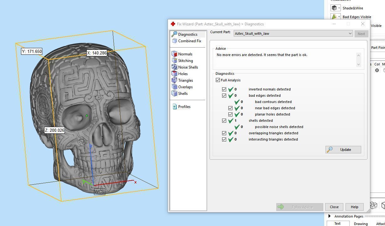 Aztec Skull version 1 3D print model_5