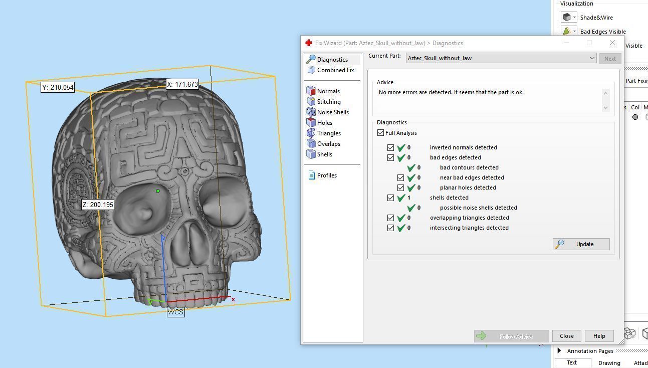 Aztec Skull version 1 3D print model_6