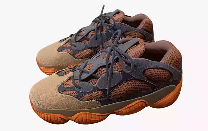  YEEZY 500 - Enflame - Kanye West - Streetwear Low-poly 3D model