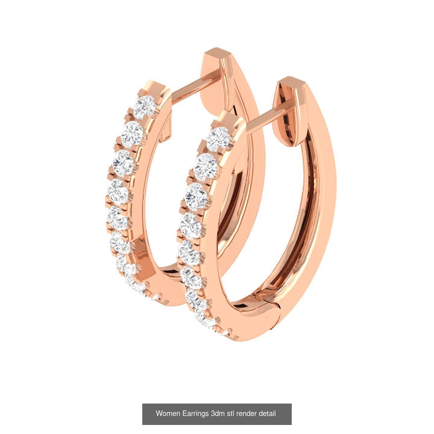 432 Diamond Earrings jcd 3dm stl renders details 3D Model Collection_215