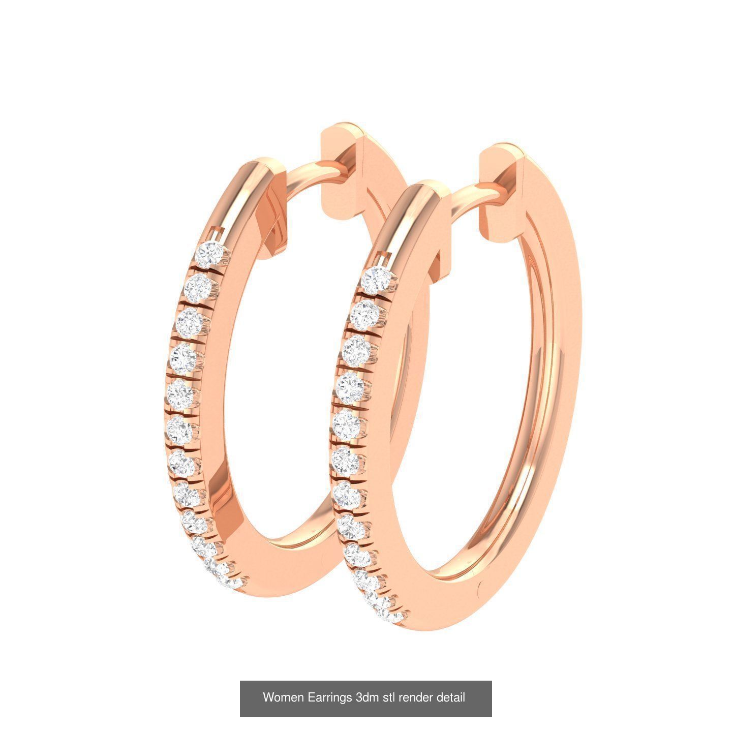 432 Diamond Earrings jcd 3dm stl renders details 3D Model Collection_211