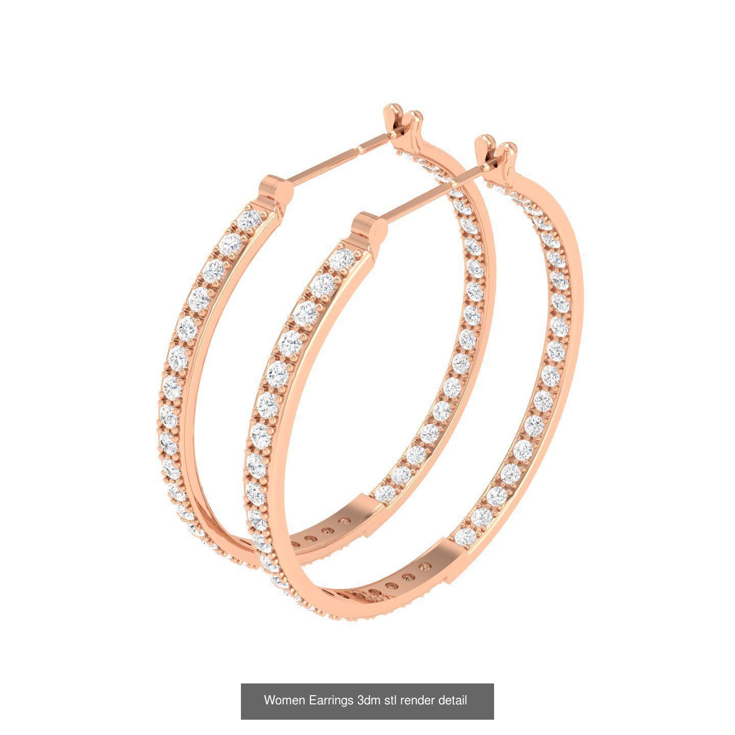 432 Diamond Earrings jcd 3dm stl renders details 3D Model Collection_239