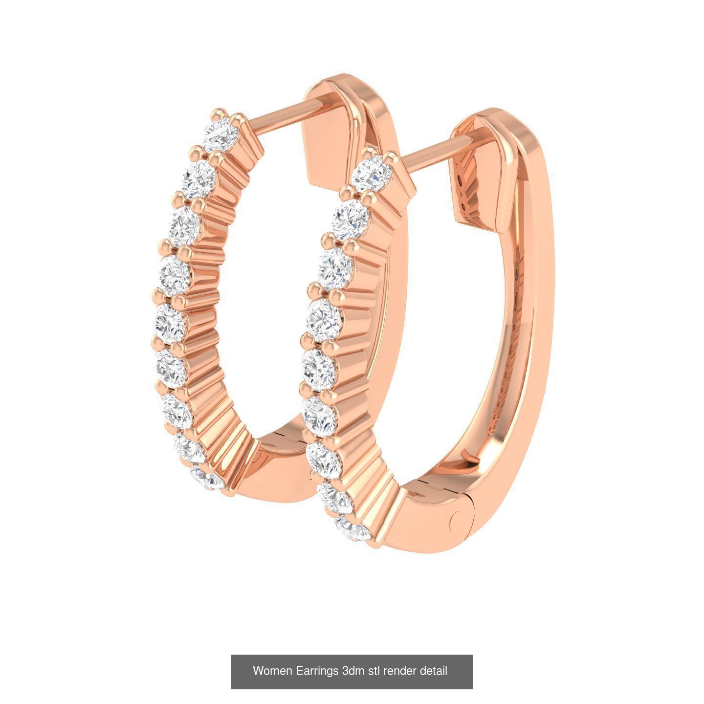 432 Diamond Earrings jcd 3dm stl renders details 3D Model Collection_216