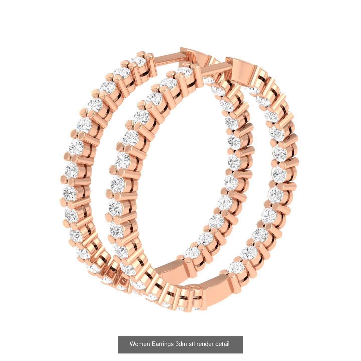 432 Diamond Earrings jcd 3dm stl renders details 3D Model Collection_234