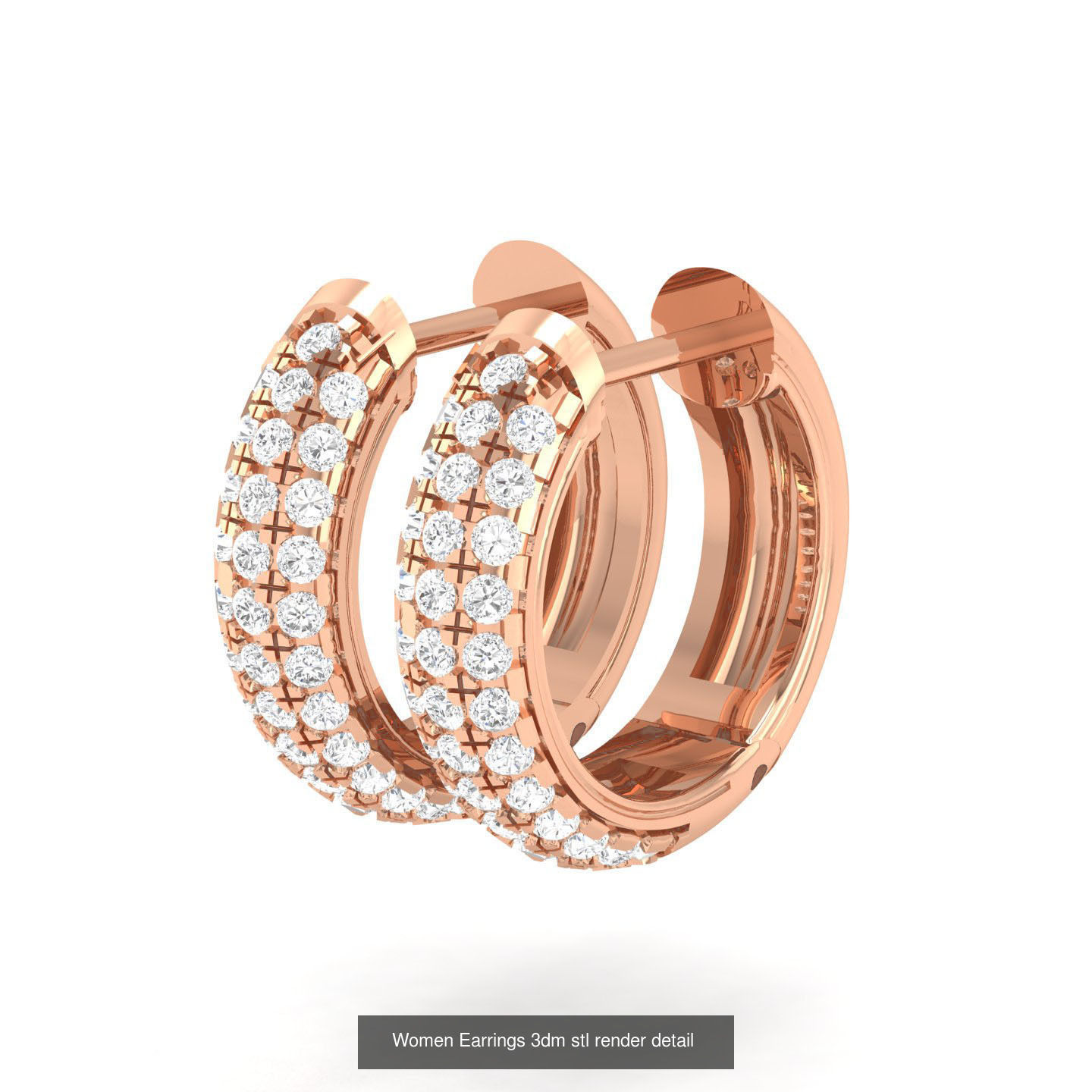 432 Diamond Earrings jcd 3dm stl renders details 3D Model Collection_208