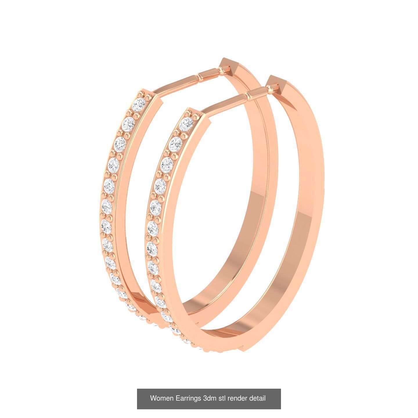 432 Diamond Earrings jcd 3dm stl renders details 3D Model Collection_240