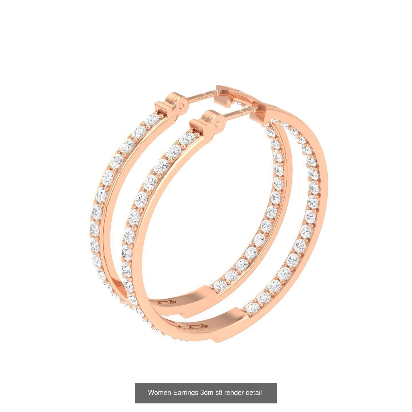 432 Diamond Earrings jcd 3dm stl renders details 3D Model Collection_237