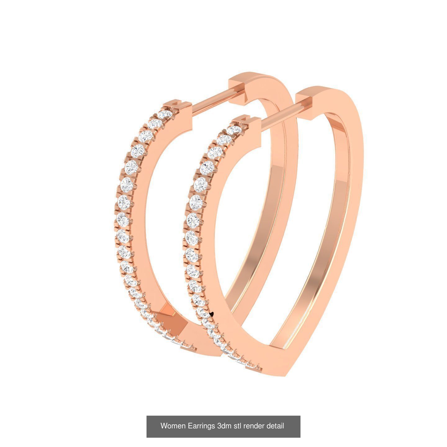 432 Diamond Earrings jcd 3dm stl renders details 3D Model Collection_194