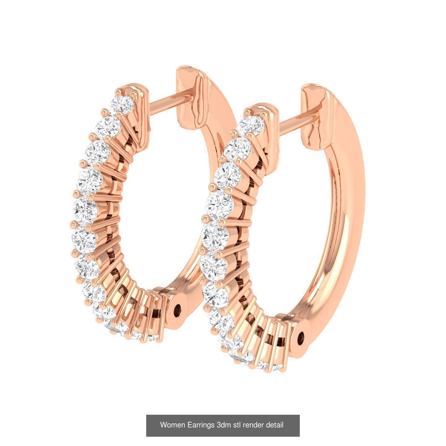 432 Diamond Earrings jcd 3dm stl renders details 3D Model Collection_207