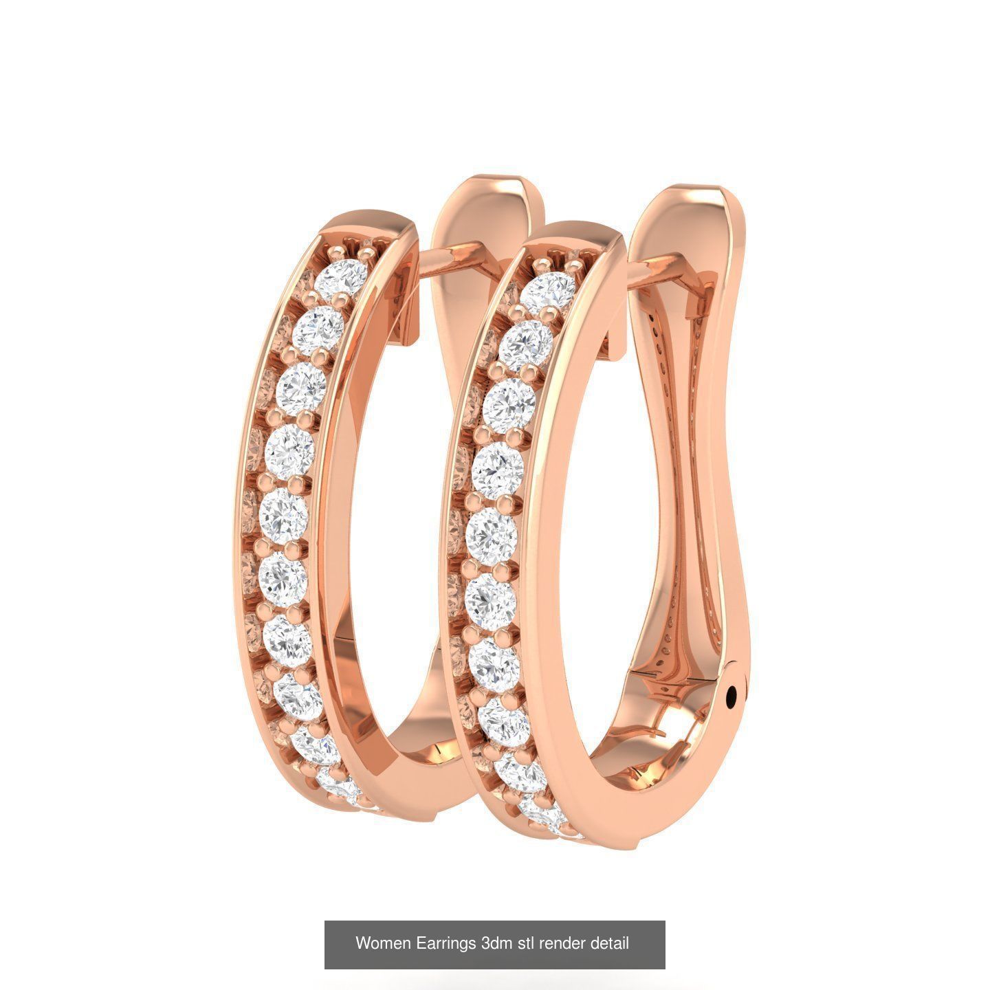 432 Diamond Earrings jcd 3dm stl renders details 3D Model Collection_198