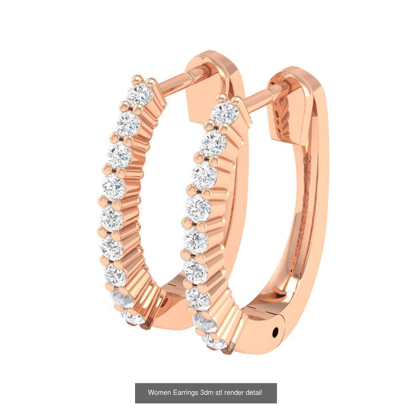 432 Diamond Earrings jcd 3dm stl renders details 3D Model Collection_223