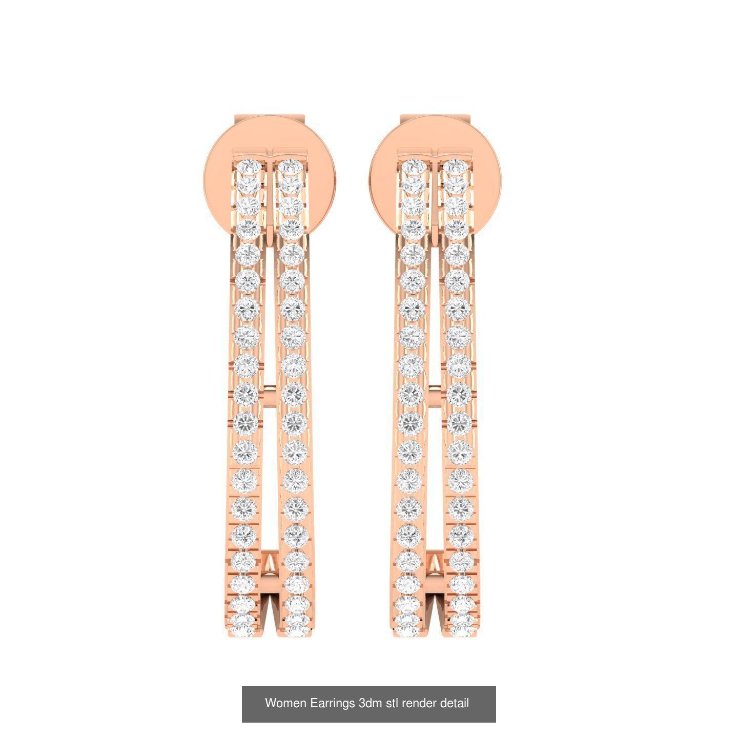 432 Diamond Earrings jcd 3dm stl renders details 3D Model Collection_191