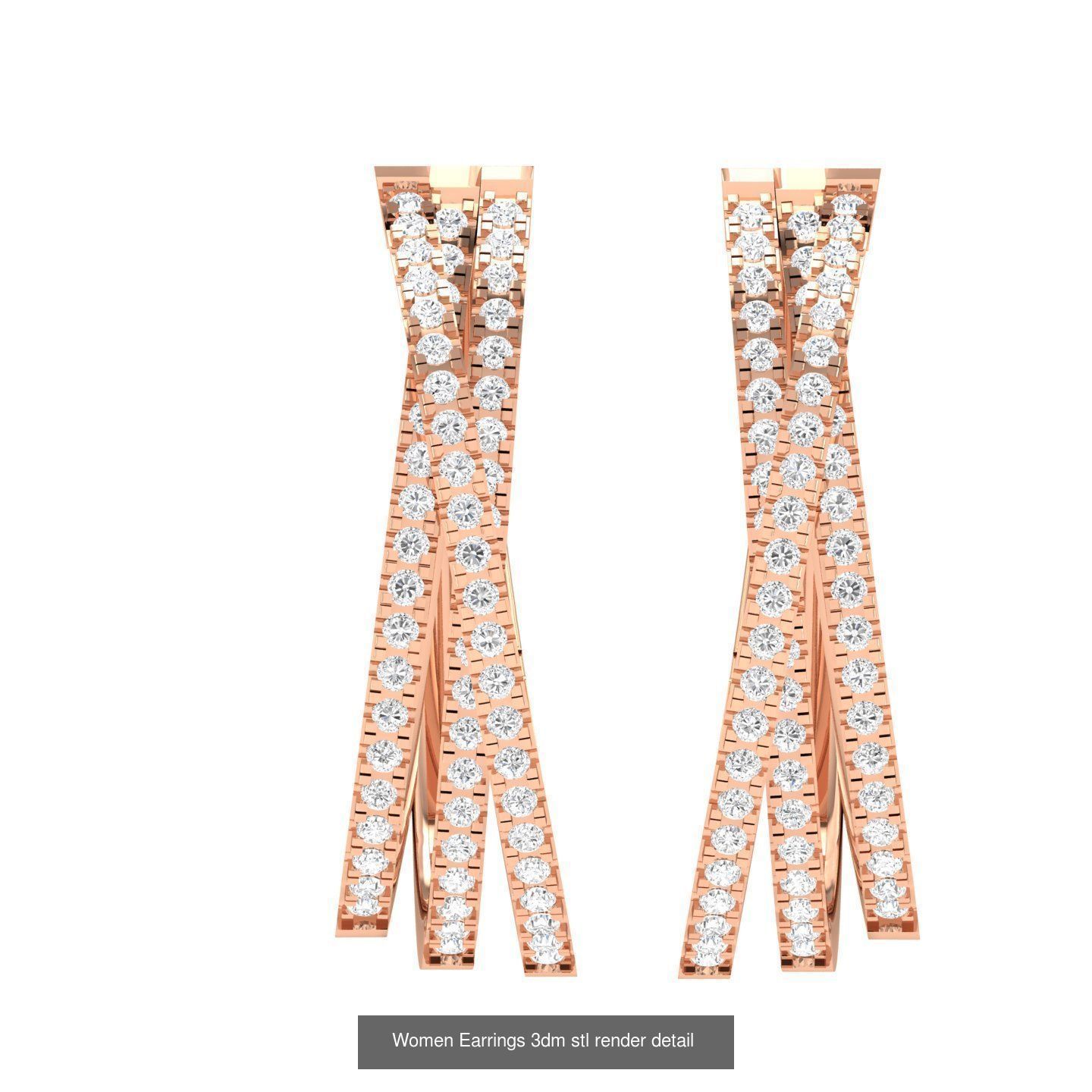 432 Diamond Earrings jcd 3dm stl renders details 3D Model Collection_192