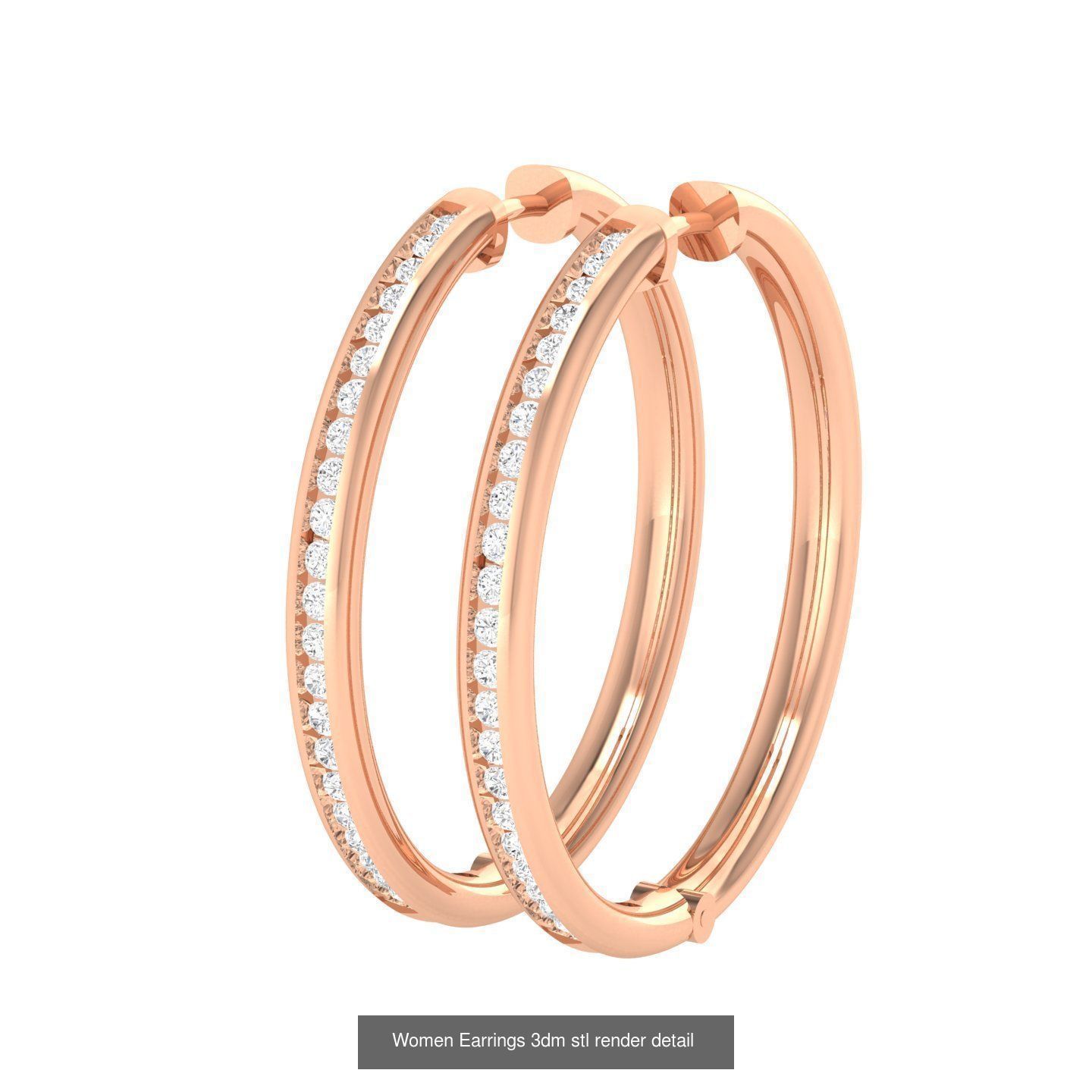 432 Diamond Earrings jcd 3dm stl renders details 3D Model Collection_128