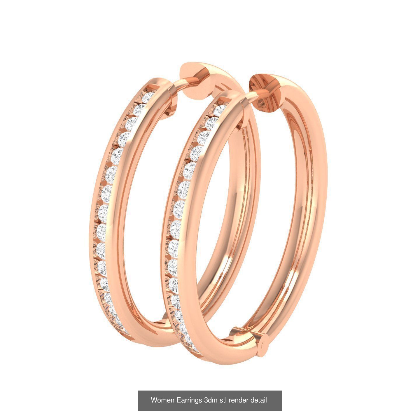 432 Diamond Earrings jcd 3dm stl renders details 3D Model Collection_131