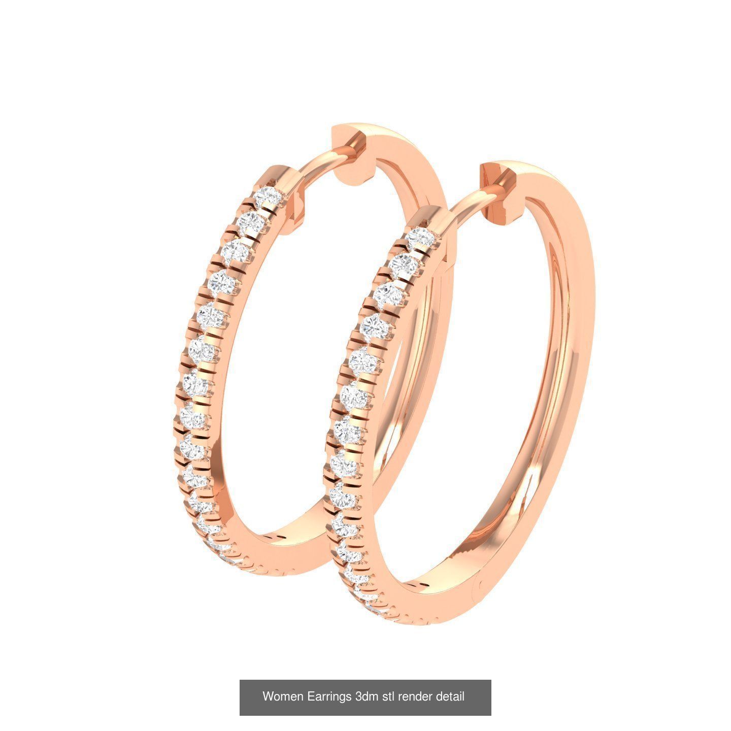 432 Diamond Earrings jcd 3dm stl renders details 3D Model Collection_137