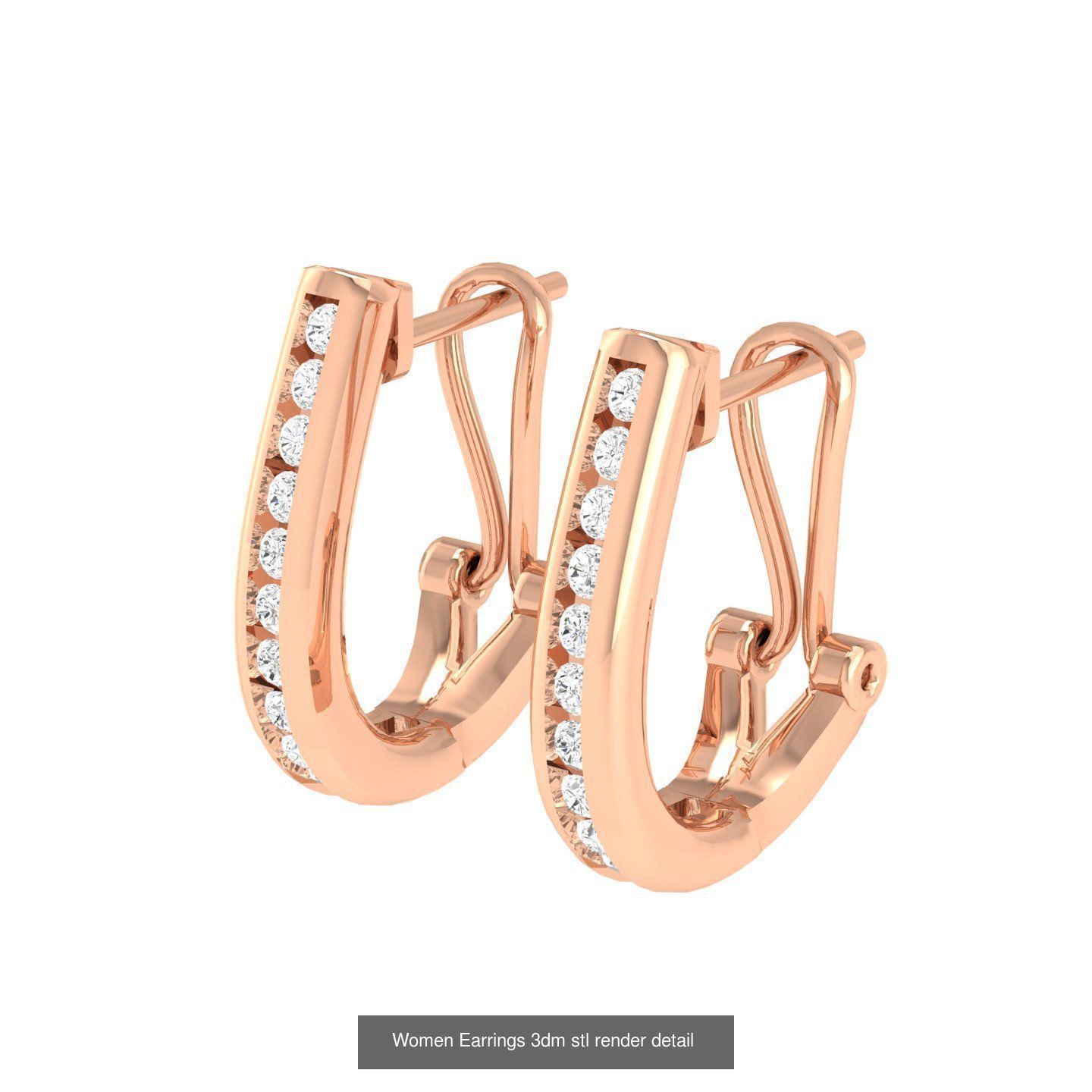 432 Diamond Earrings jcd 3dm stl renders details 3D Model Collection_188