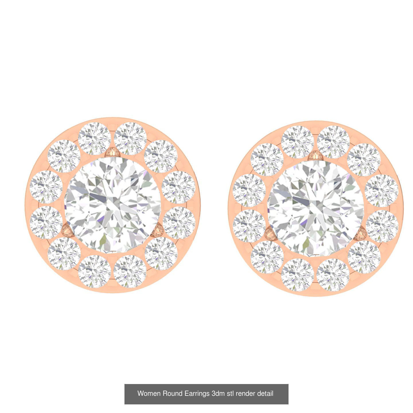 432 Diamond Earrings jcd 3dm stl renders details 3D Model Collection_190