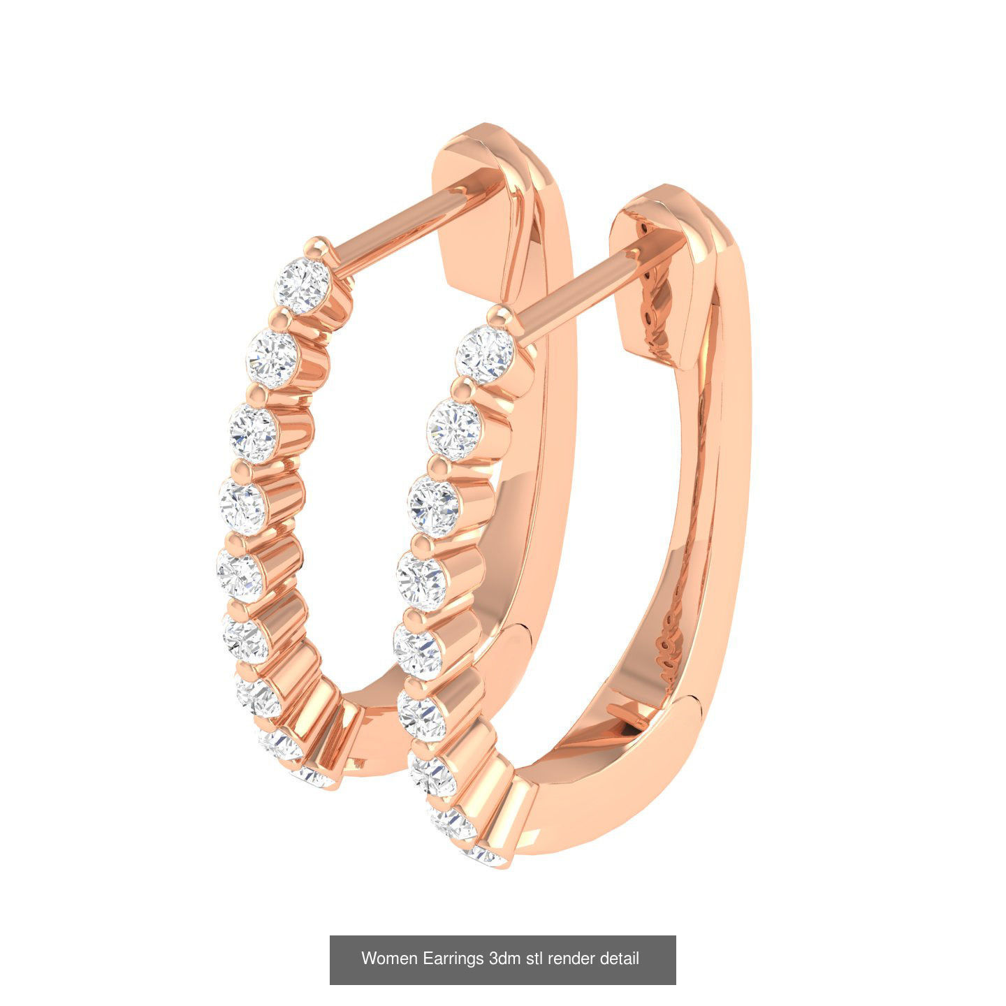 432 Diamond Earrings jcd 3dm stl renders details 3D Model Collection_224