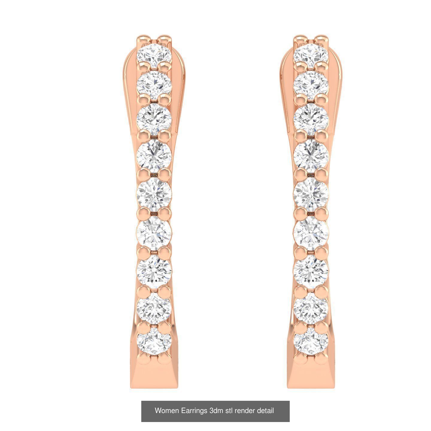 432 Diamond Earrings jcd 3dm stl renders details 3D Model Collection_180