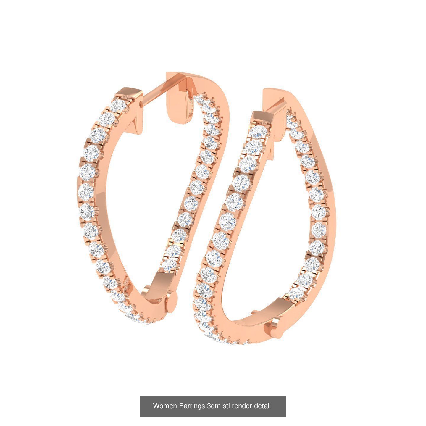 432 Diamond Earrings jcd 3dm stl renders details 3D Model Collection_184