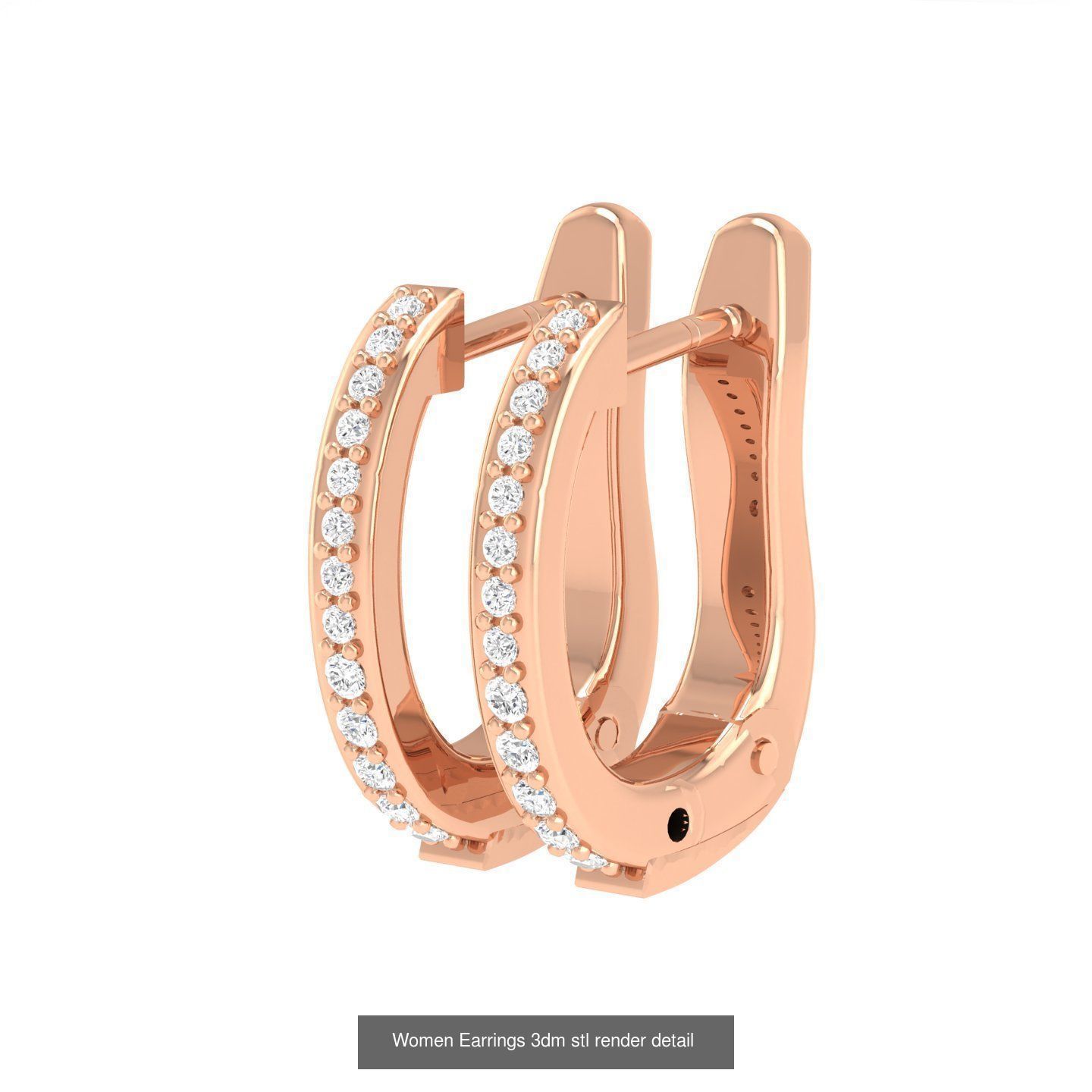 432 Diamond Earrings jcd 3dm stl renders details 3D Model Collection_196