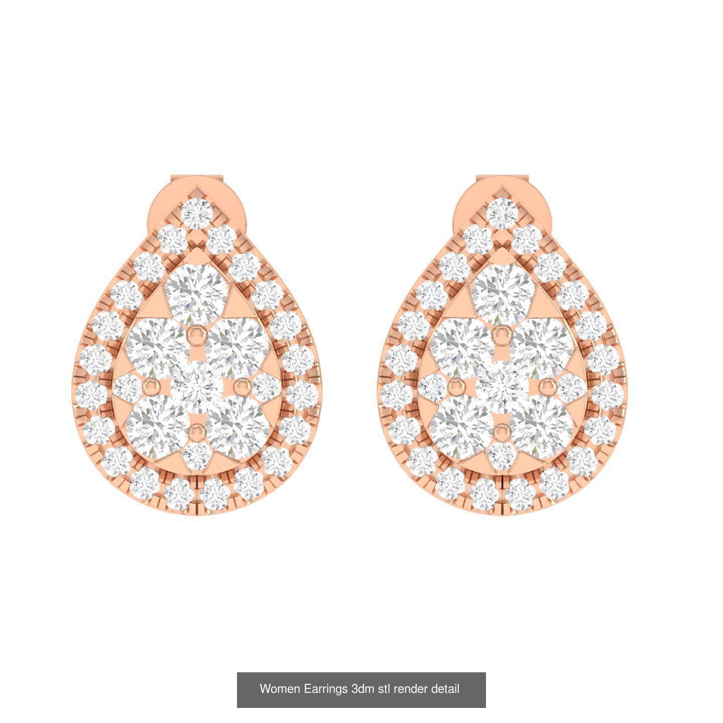 432 Diamond Earrings jcd 3dm stl renders details 3D Model Collection_202