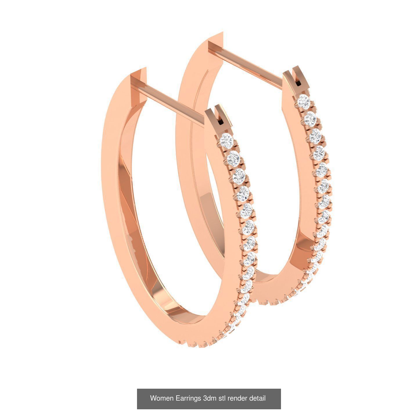 432 Diamond Earrings jcd 3dm stl renders details 3D Model Collection_195