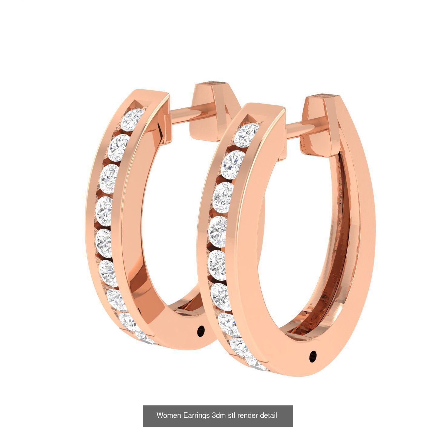 432 Diamond Earrings jcd 3dm stl renders details 3D Model Collection_183