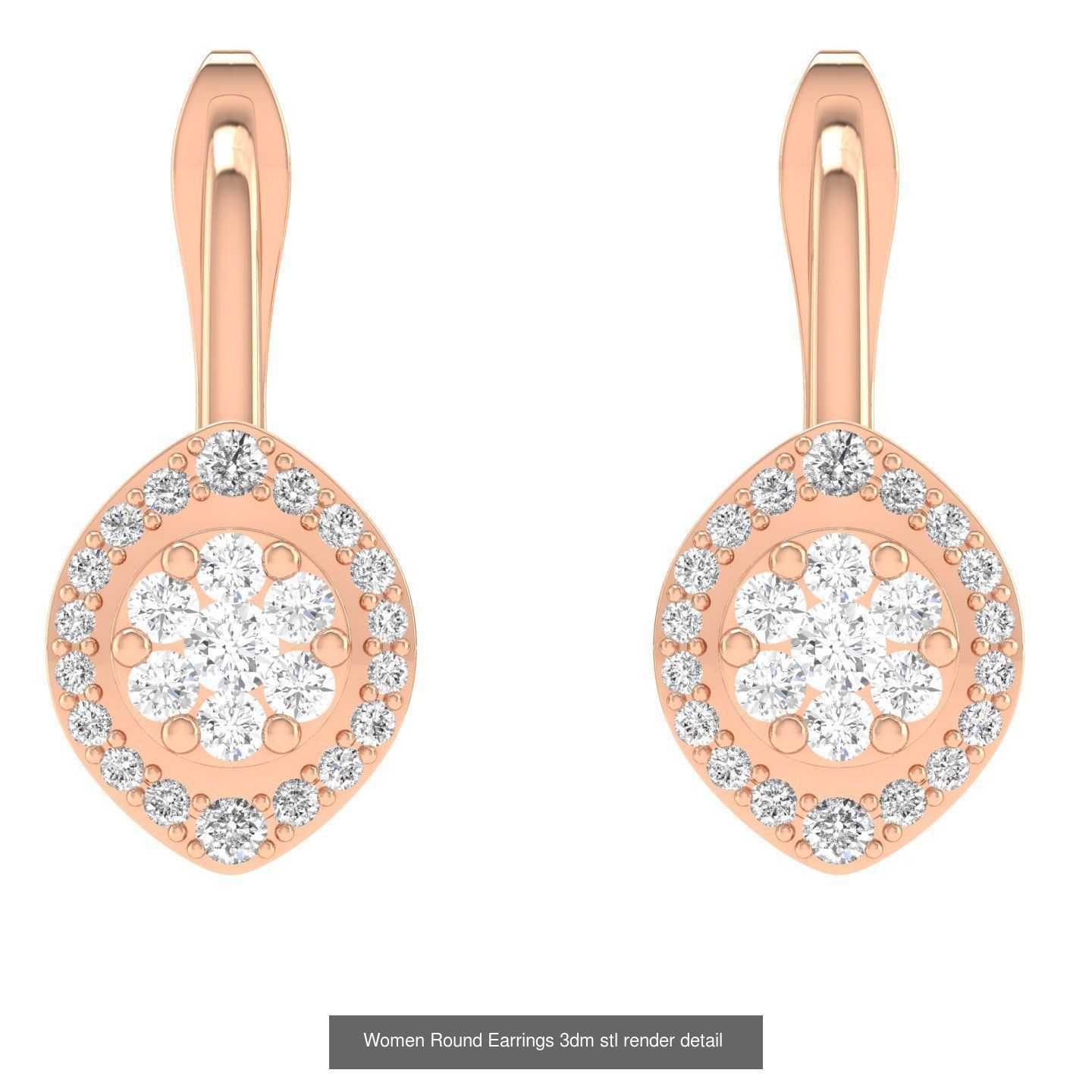 432 Diamond Earrings jcd 3dm stl renders details 3D Model Collection_185