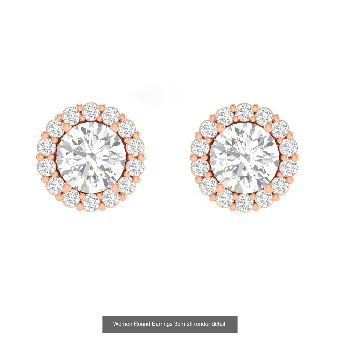 432 Diamond Earrings jcd 3dm stl renders details 3D Model Collection_178