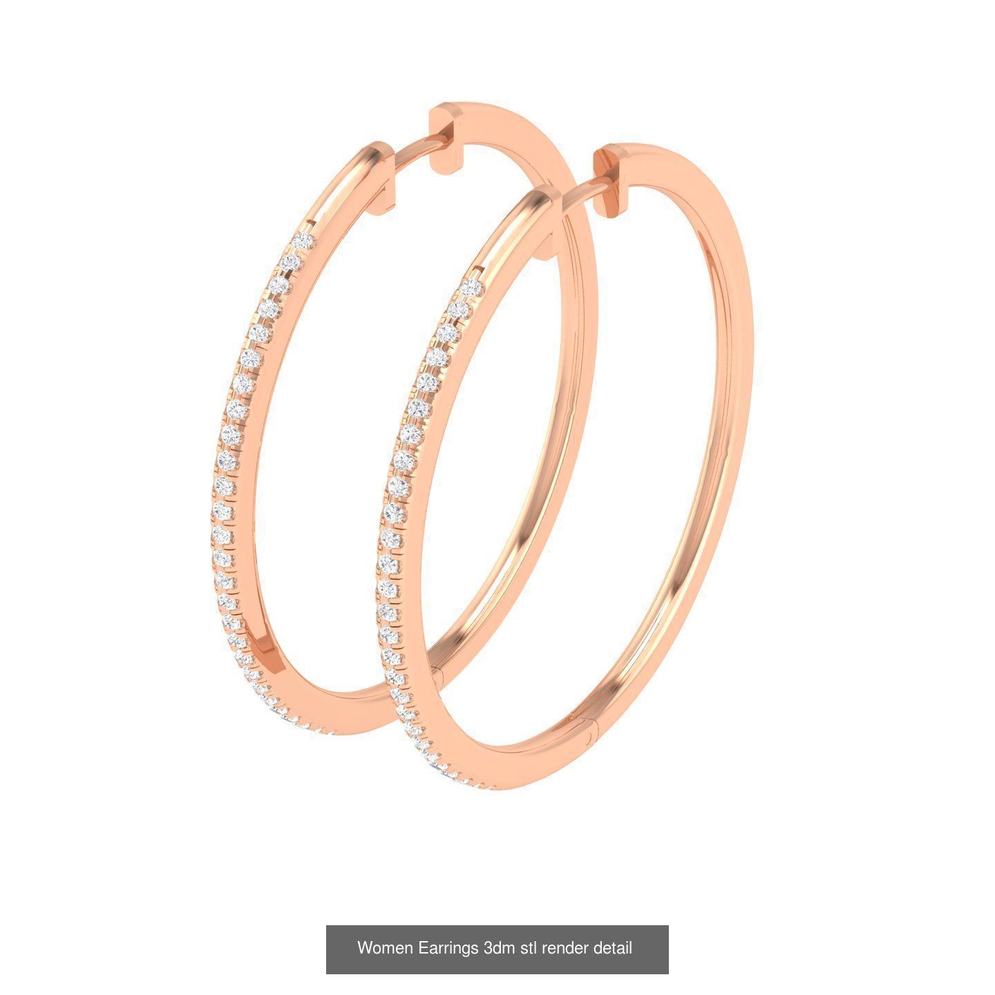 432 Diamond Earrings jcd 3dm stl renders details 3D Model Collection_212