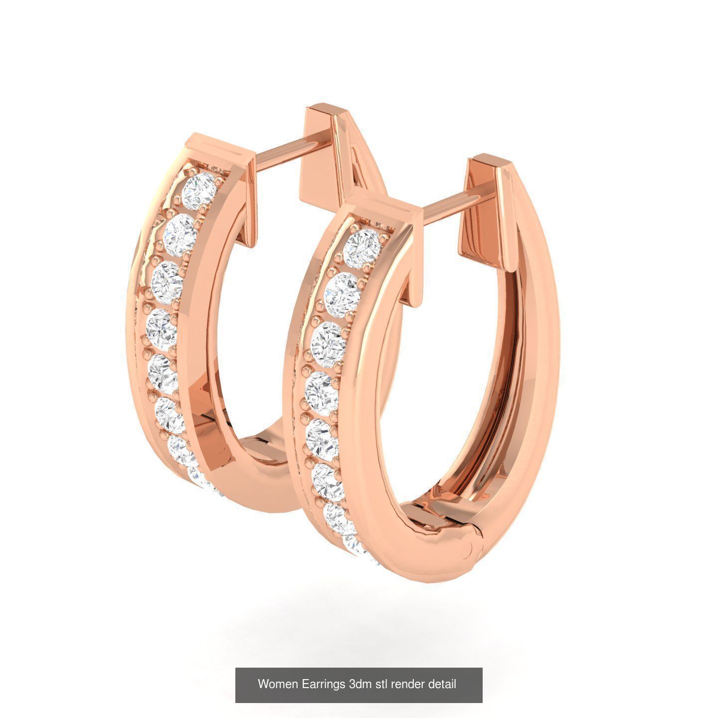 432 Diamond Earrings jcd 3dm stl renders details 3D Model Collection_217