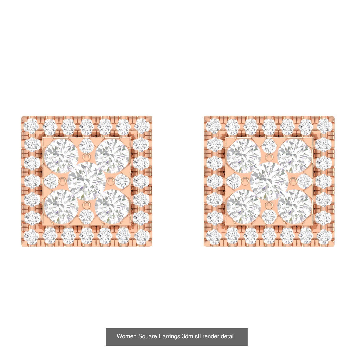 432 Diamond Earrings jcd 3dm stl renders details 3D Model Collection_205