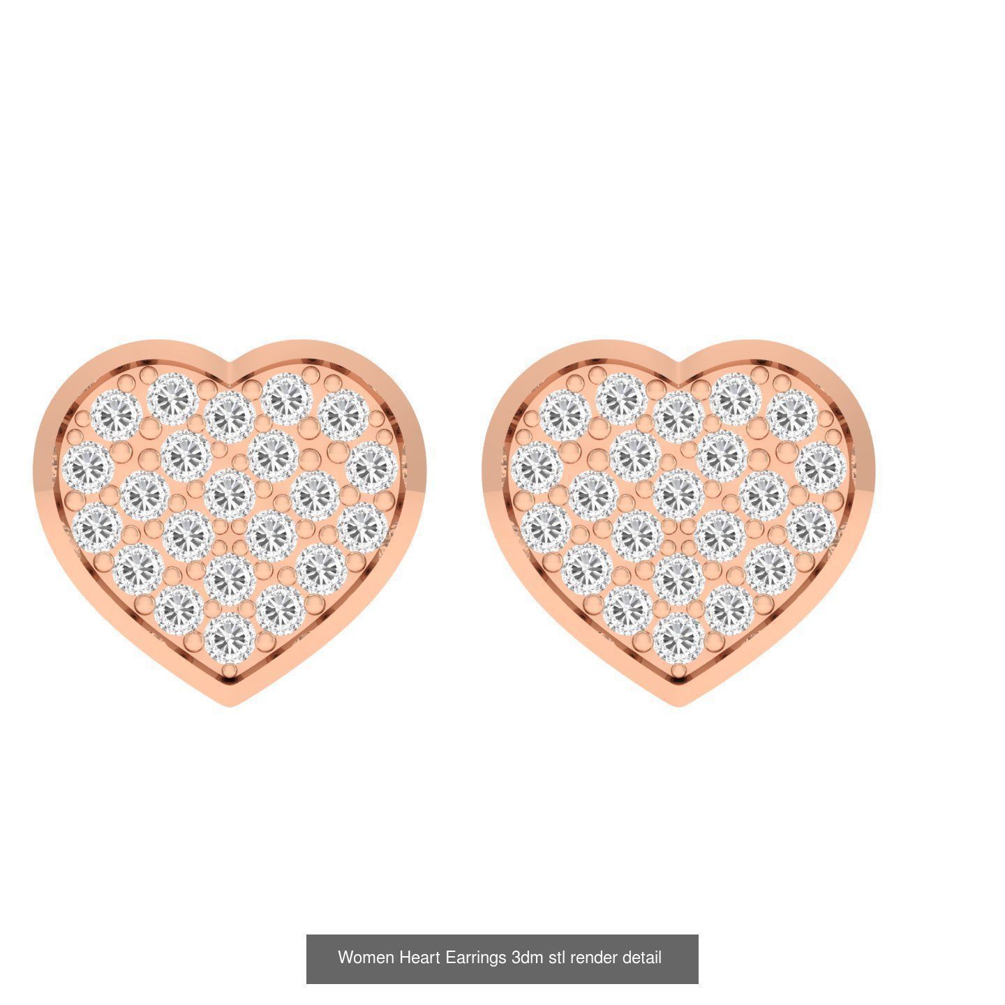 432 Diamond Earrings jcd 3dm stl renders details 3D Model Collection_149