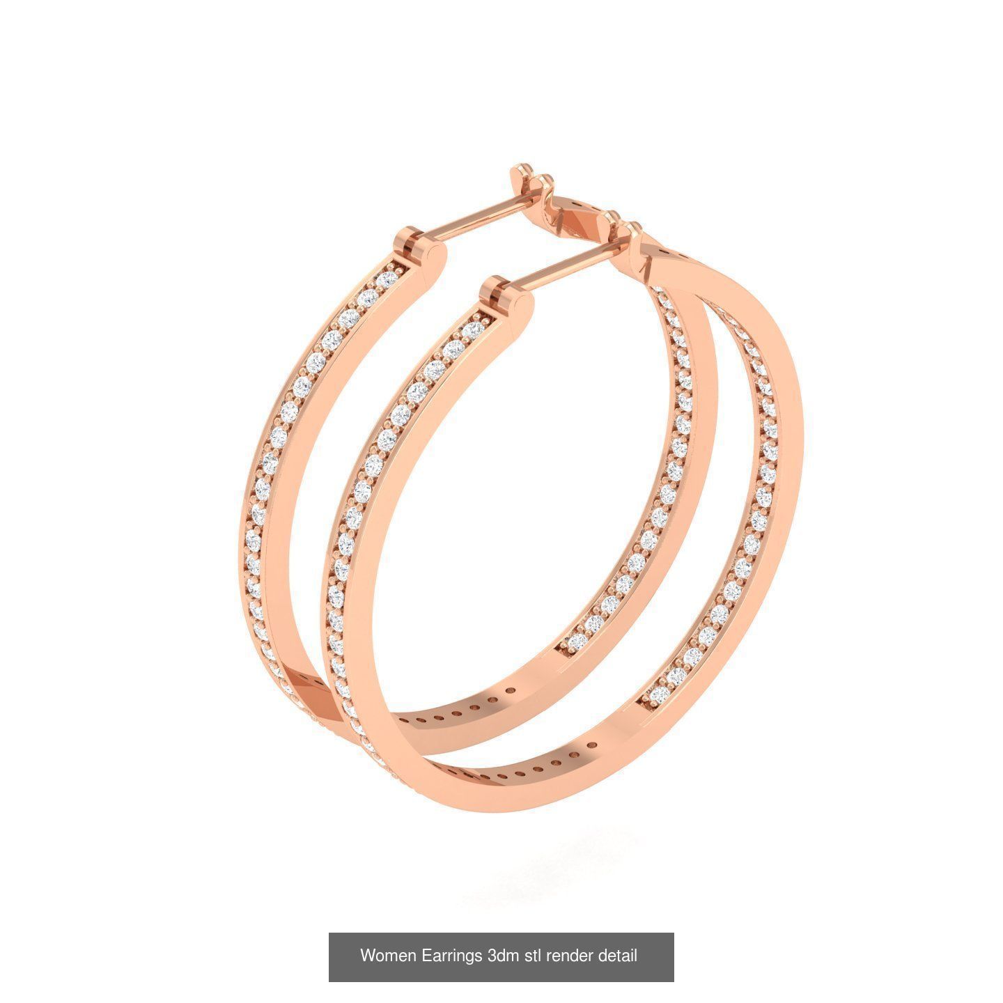 432 Diamond Earrings jcd 3dm stl renders details 3D Model Collection_241