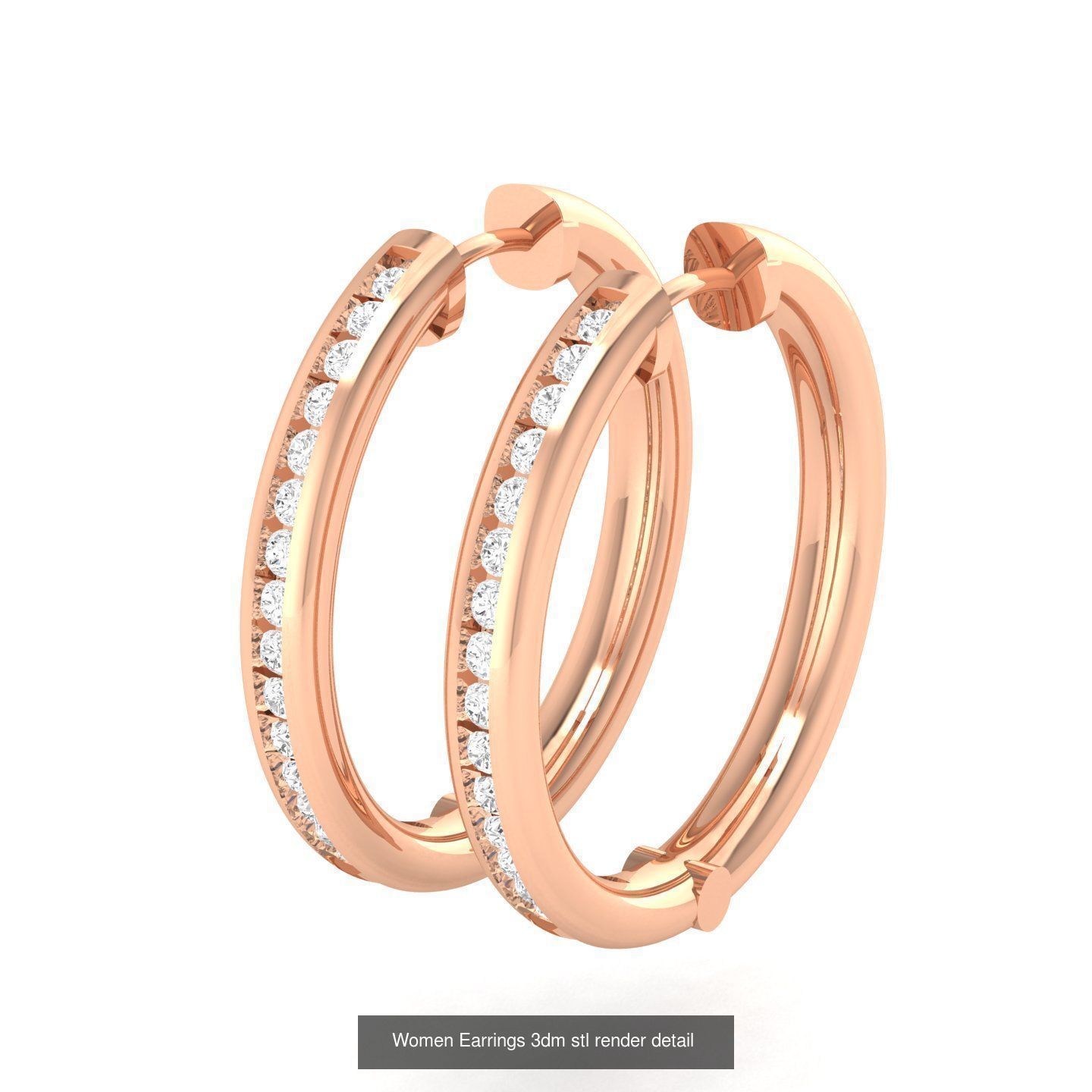 432 Diamond Earrings jcd 3dm stl renders details 3D Model Collection_140