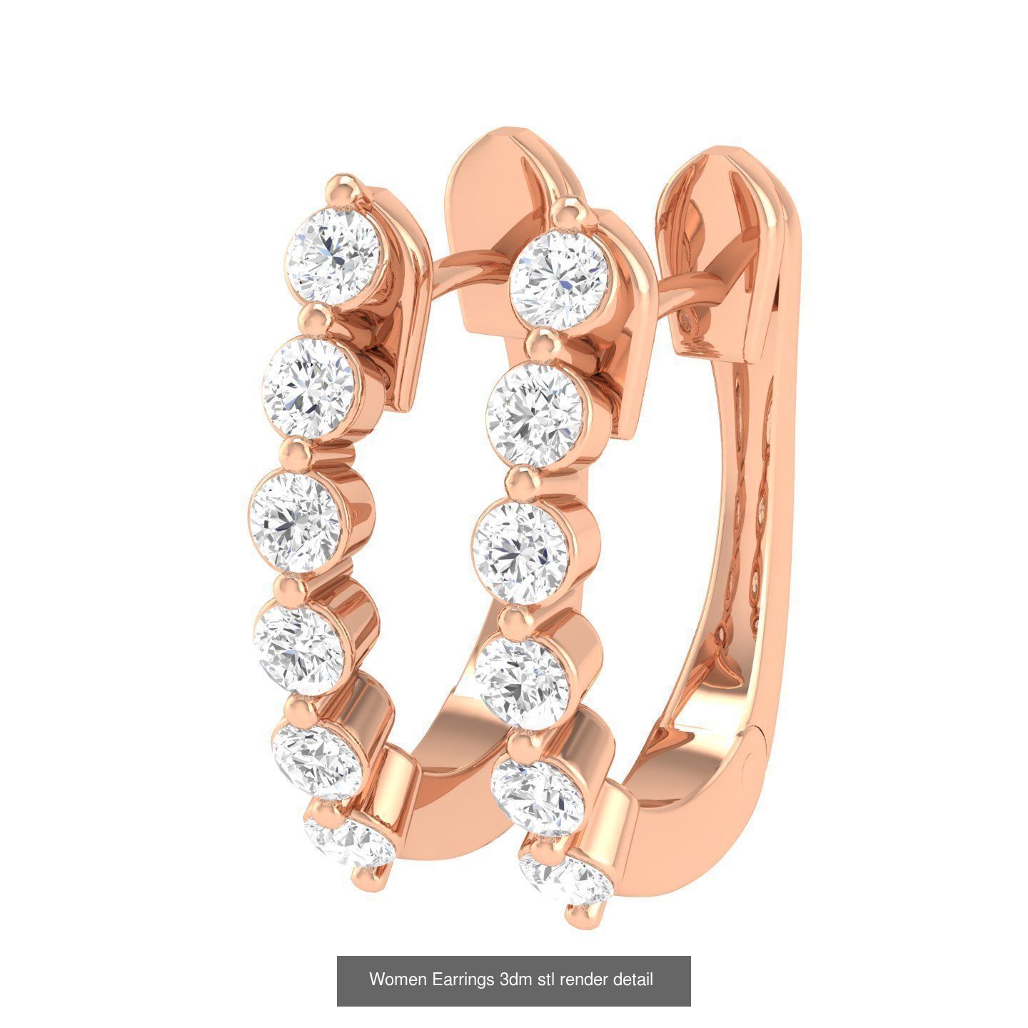 432 Diamond Earrings jcd 3dm stl renders details 3D Model Collection_199