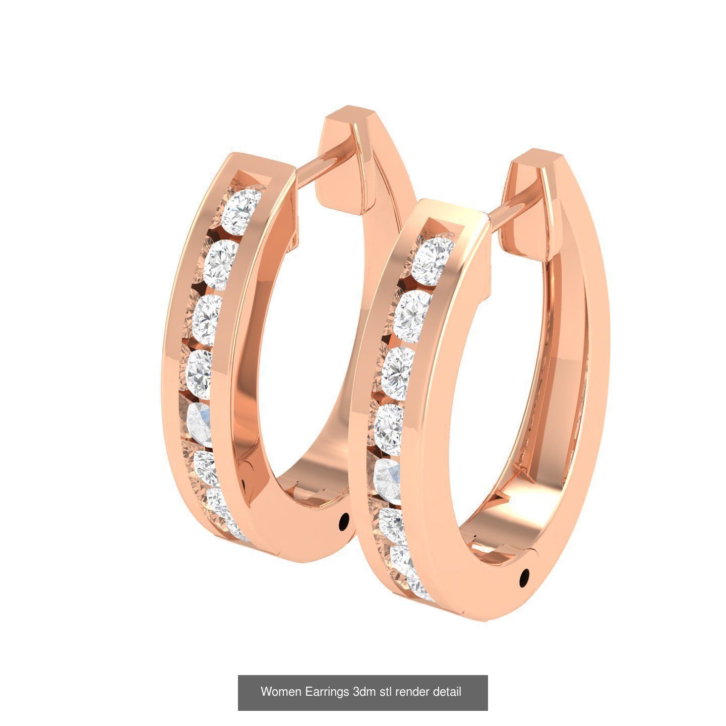 432 Diamond Earrings jcd 3dm stl renders details 3D Model Collection_182