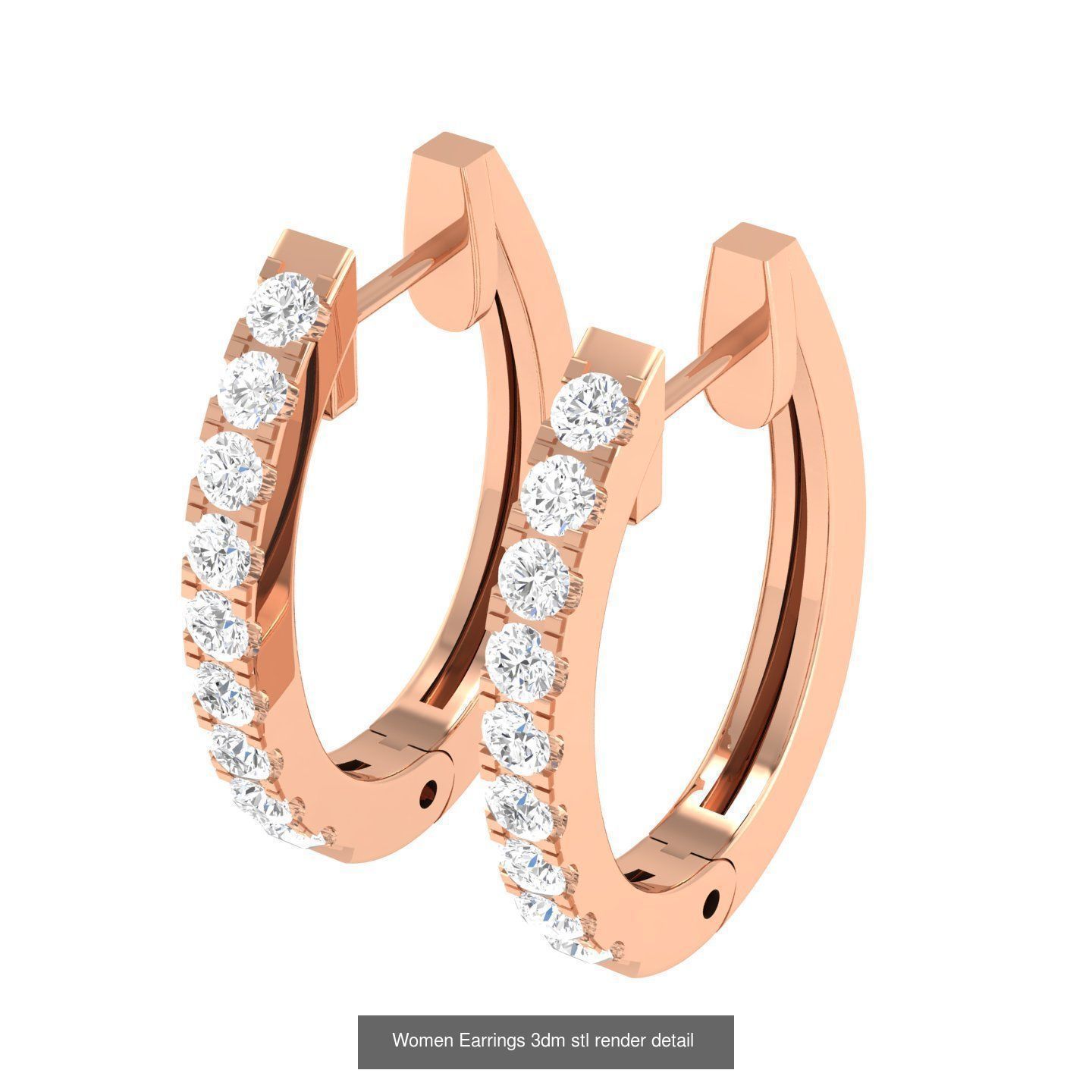 432 Diamond Earrings jcd 3dm stl renders details 3D Model Collection_179